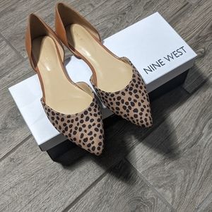 Nine West Size 7 Cheetah Ballet Flats NWB